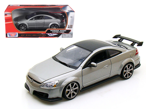 2003 Honda Accord Custom Tuner Grey 1/18 Diecast Model by Motormax