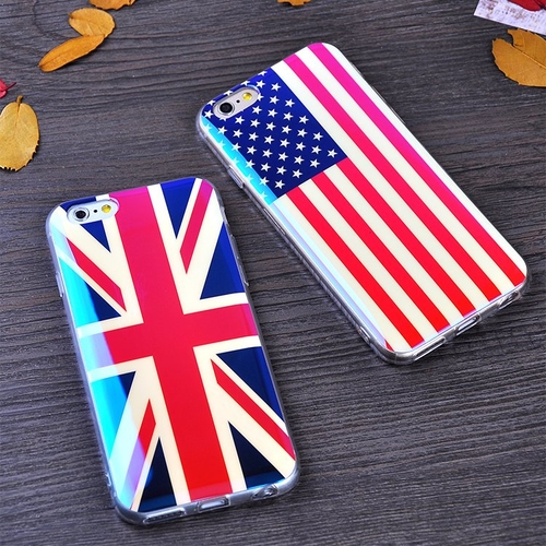 Laser US UK Flag iPhone Case