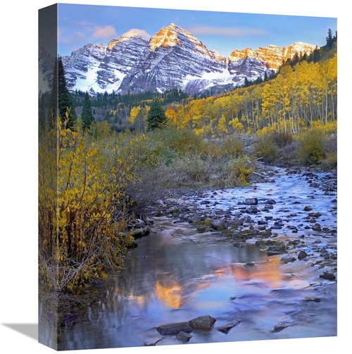 Global Gallery GCS-396102-16-142 16 in. Maroon Bells & Maroon Creek&#4