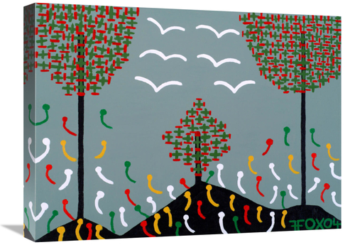 Global Gallery GCS-480355-1824-142 18 x 24 in. Three Trees Art Print -