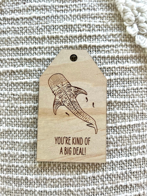 Wooden Gift Tag - Whale Shark