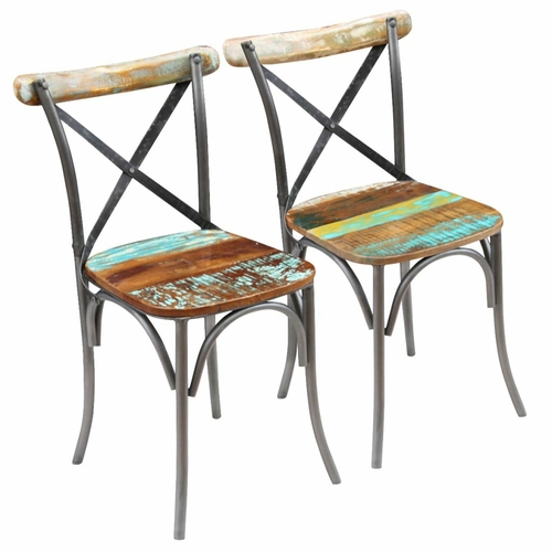 Dining Chairs 4 pcs Solid Reclaimed Wood