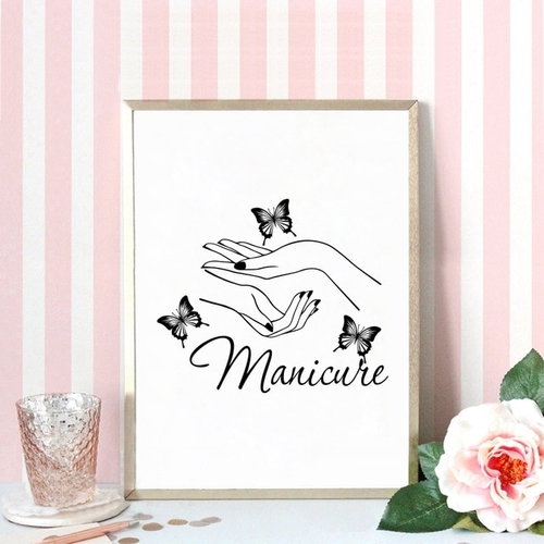 Beauty Nail Salon Wall Art Decor Canvas Painting