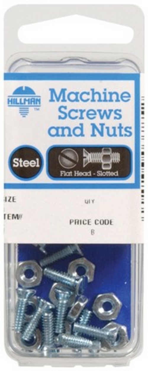 Hillman 7758 6-32 x 0.75 in. Flat Head Slotted Machine Screw - pack of