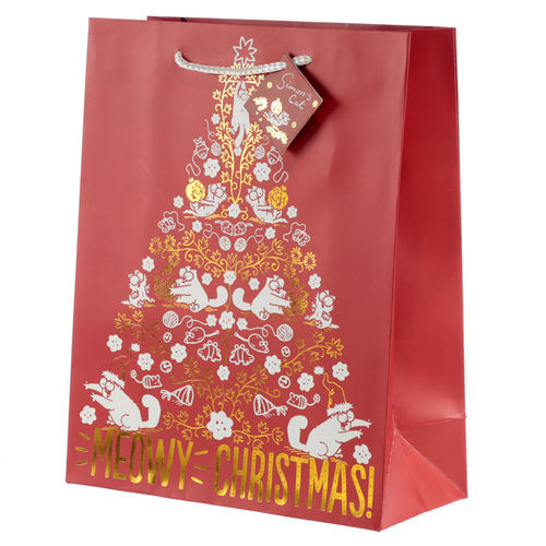 Meowy Christmas Simon's Cat Large Christmas Gift Bag
