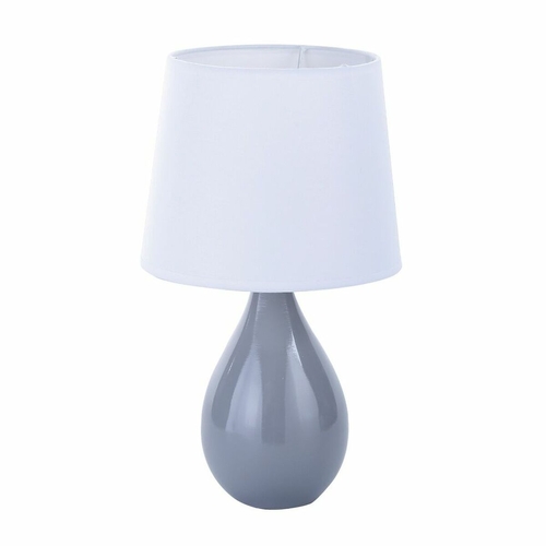 Desk lamp Versa Cozy Grey Ceramic (20 x 35 x 20 cm)