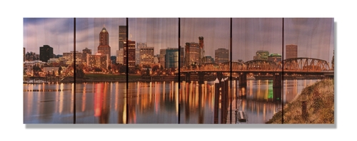 Day Dream HQ CSN3211 32 x 11 in. City Skyline Inside & Outside Cedar W