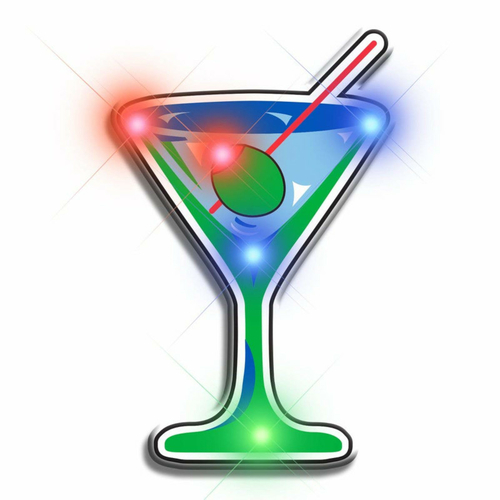 Blinkee 3270000 Well Martini Flashing Body Light Lapel Pins
