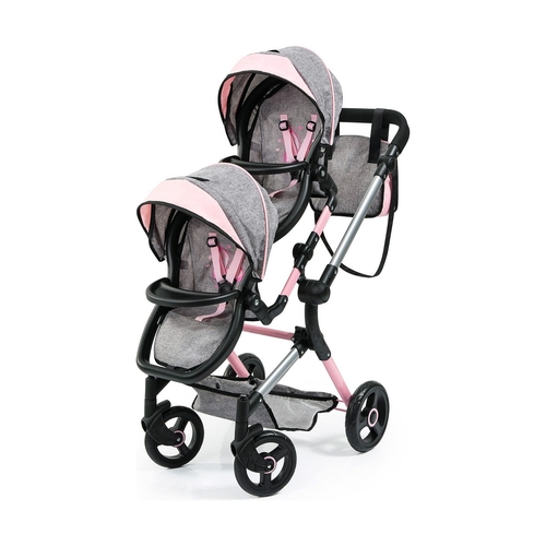 Doll Stroller Reig Grey 81 cm Twinned