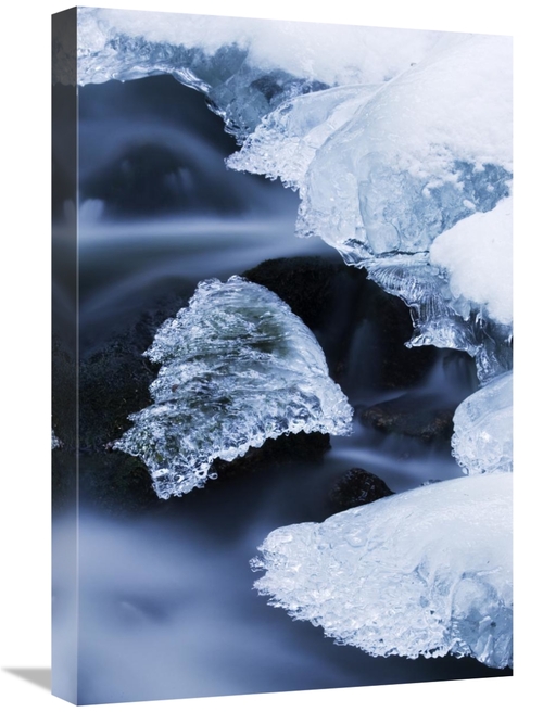 Global Gallery GCS-397864-1624-142 16 x 24 in. Ice Patches in Stream&#