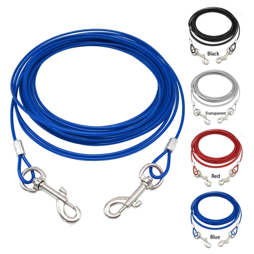 Dog Tie Out Down Cable Lead Leash Extention Chew