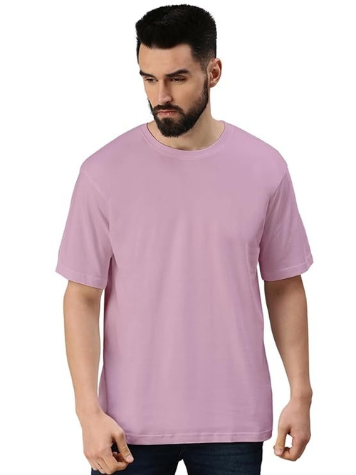 Oversized Baggy Fit Drop Shoulder Half Sleeves Round Neck Solid Pure