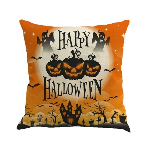2018 Halloween Pillow Cover Square Linen Cushion