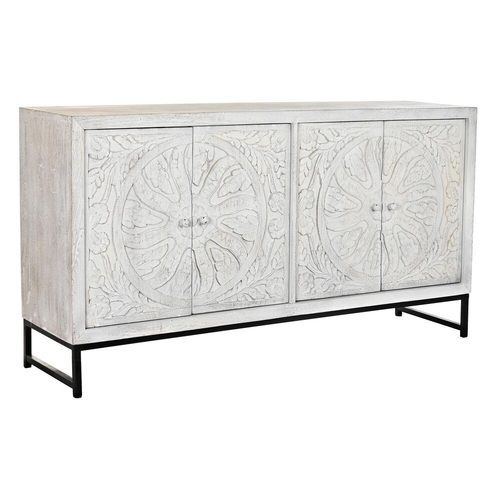 Sideboard DKD Home Decor   White Metal Mango wood 150 x 38 x 80 cm