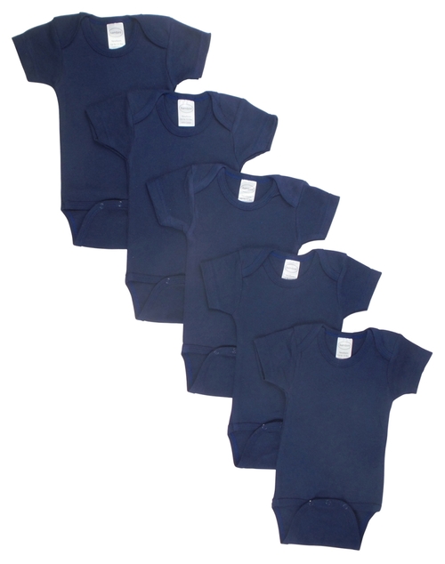 Bambini LS-0193 Bodysuit, Navy - Small - Pack of 5