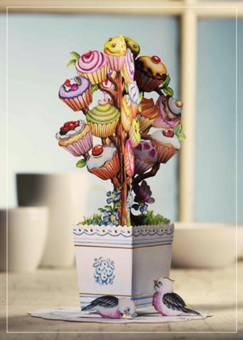 Ducklingcards 3D Greeting Cards - Cupcake Tree