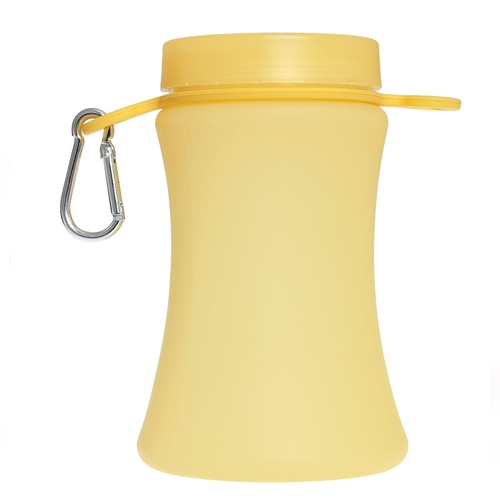 Zees Creations SB105 Silicone Bottle Foldable - Yellow, 500 ml.