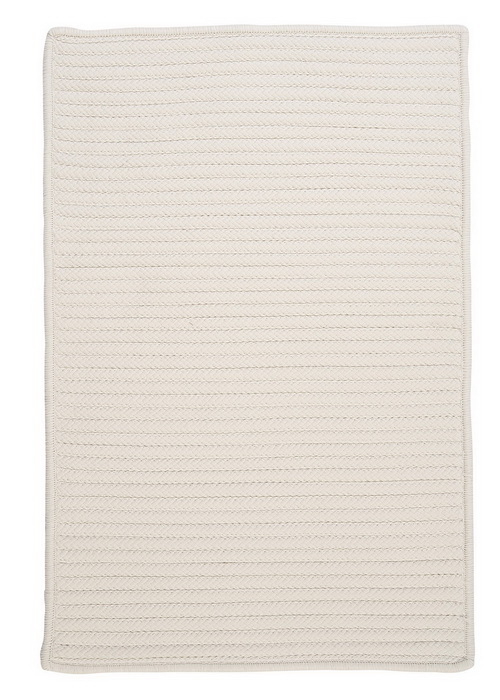 Colonial Mills Rug H141R048X048S Simply Home Solid - White 4 ft. squar