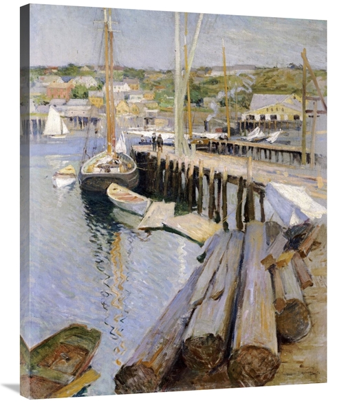 Global Gallery GCS-268304-36-142 36 in. Fish Wharves - Gloucester Art 