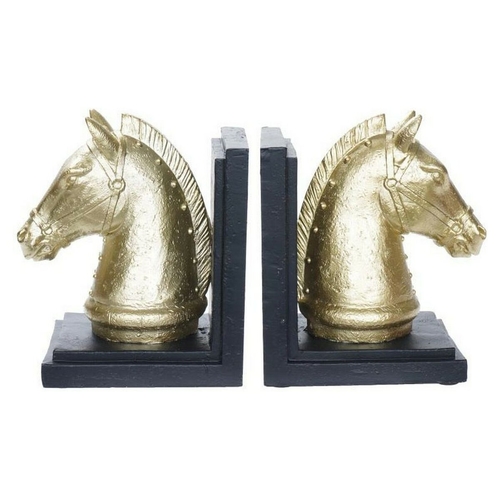 Bookend DKD Home Decor Horse Resin (15 x 11 x 17.5 cm) (2 pcs)