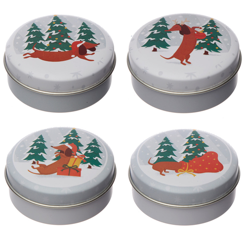 Lip Balm in a Tin - Christmas Dachshund Through The Snow