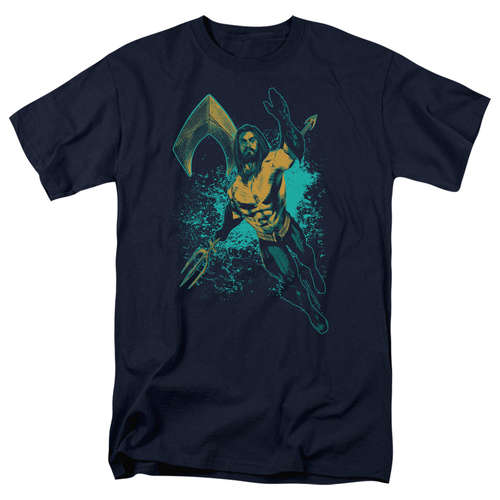 Trevco AQUA100-AT-5 Aquaman Movie & Make a Splash Short Sleeve Cotton 