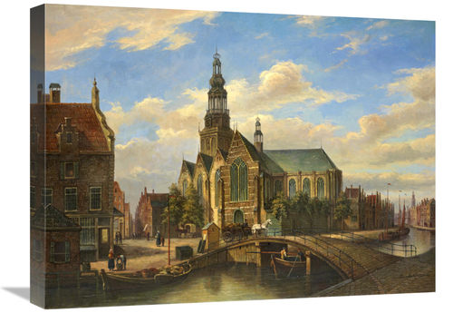 Global Gallery GCS-131235-1824-142 18 x 24 in. Dutch Bridge Art Print 
