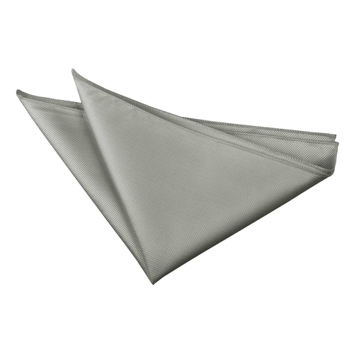 Solid Check Handkerchief - Silver