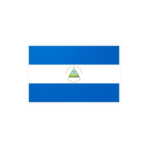 Autocollant Drapeau du Nicaragua en plusieurs tailles