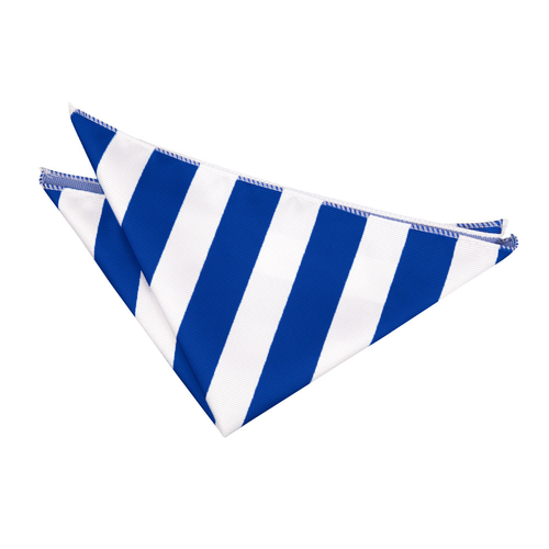 Striped Handkerchief - Royal Blue & White