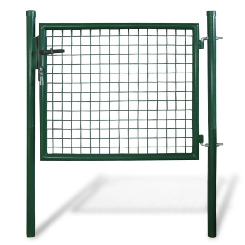 Fence Gate Steel 39.4"x98.4" Green