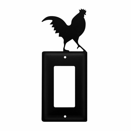 Wrought Iron Rooster Single GFCI Cover