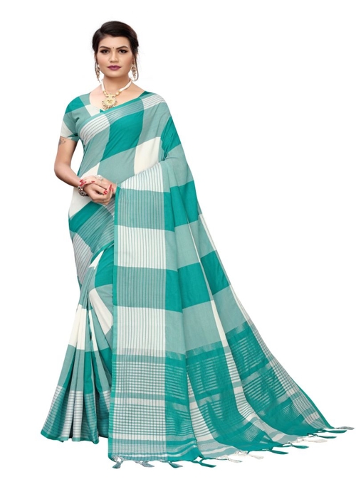 Generic Women's Cotton Saree (Multi, 5-6 Mtrs)