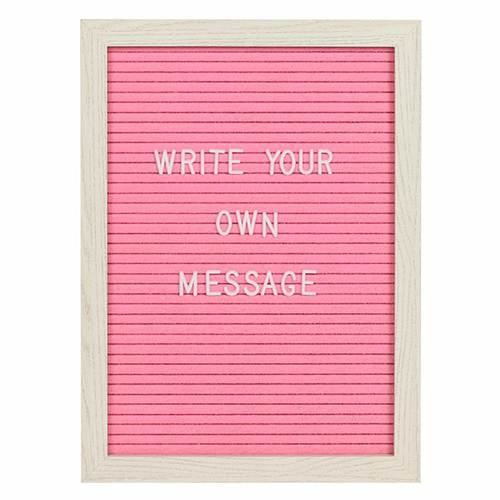 Pink and White Cinema Letter Board