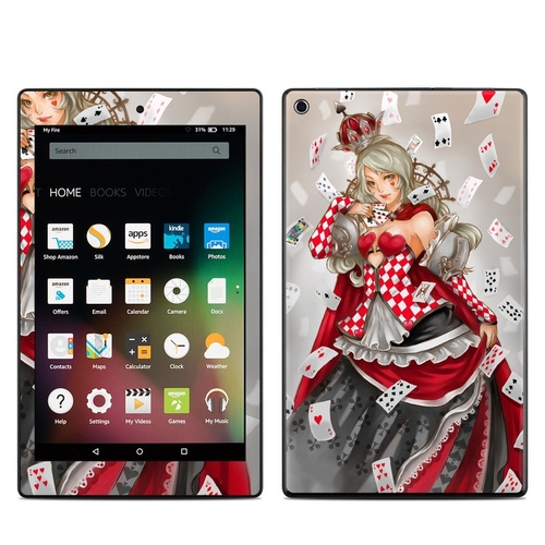 DecalGirl AKHD8-QOCARDS Amazon Kindle Fire HD8 2015 Skin - Queen Of Ca