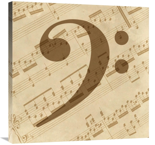 Global Gallery GCS-453944-3030-142 30 x 30 in. Music - Bass Clef Art P