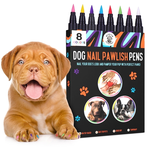 Dog Nail Polish Pens Quick Dry 8 Colors   Pet Nail Polish for Dogs or