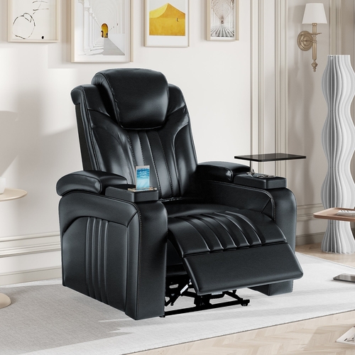 PU Leather Power Recliner Home Theater Recliner with Power Adjustable