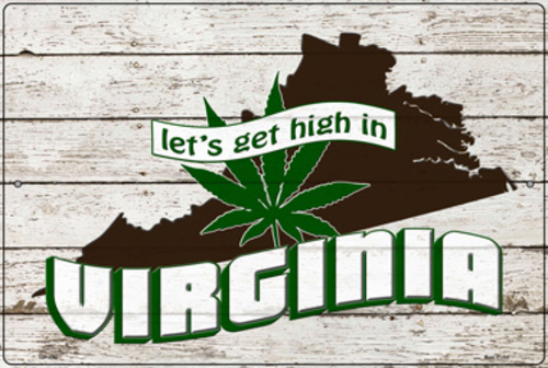 Smart Blonde LGP-3243 12 x 18 in. Get High in Virginia Novelty Large M