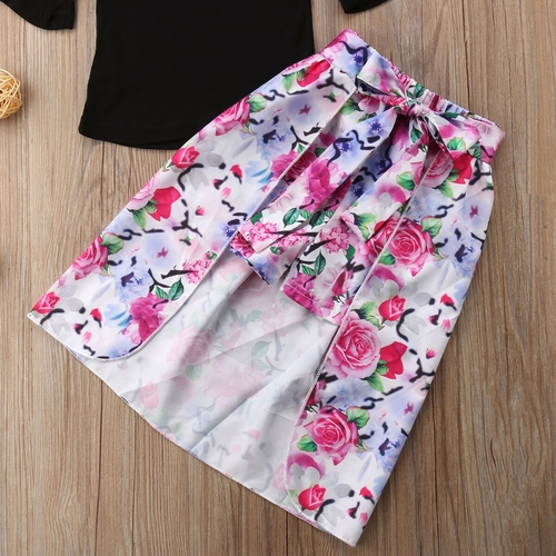 Kids Girls Summer Holiday Outfits Half Sleeve