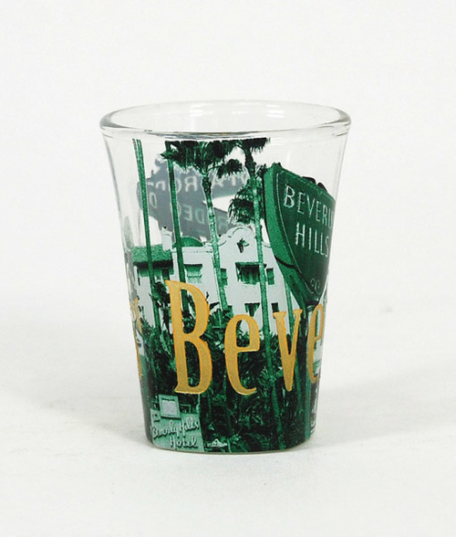 Americaware SGBHC01 Beverly Hills Duo Tone Etched Shot Glass