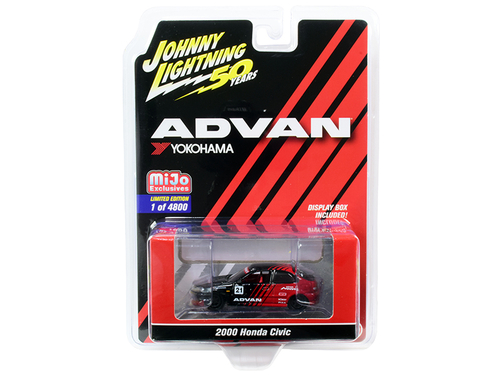 2000 Honda Civic #21 \ADVAN Yokohama\" \"Johnny Lightning 50th