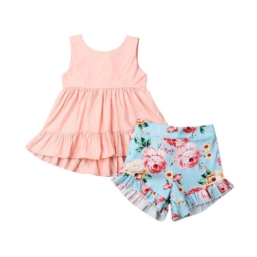 2 7T Little Girls Summer Clothes Set  Baby Kids