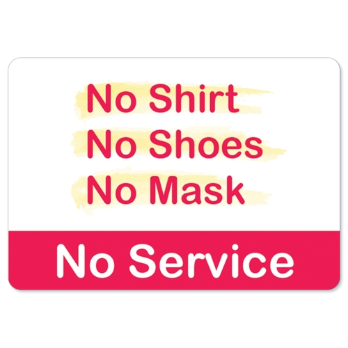 SignMission OS-NS-RD-710-25351 Public Safety Sign - No Shirt No Shoes 