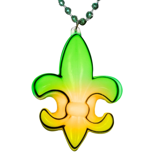 Blinkee 597100 Fleur De Lis LED Charm on Mardi Gras Beads