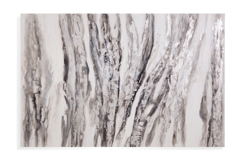 Bassett 7300-433 Gray Waves Canvas Art - 40 x 60 in.