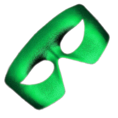 Blinkee MGRNLMMG Masquerade Green Non-Light Up Metallic Mask Mardi Gra