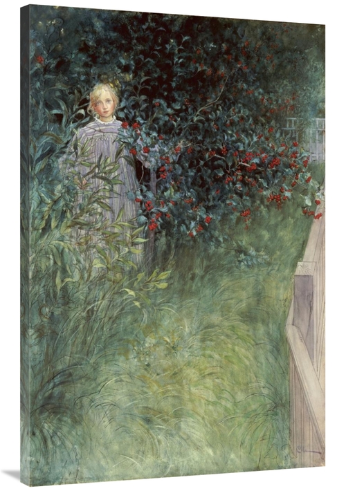 44 in. in the Hawthorn Hedge Art Print - Carl Larsson