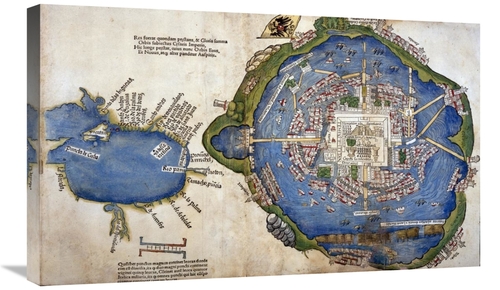 Global Gallery GCS-277128-30-142 30 in. Gulf of Mexico & Mexico City A