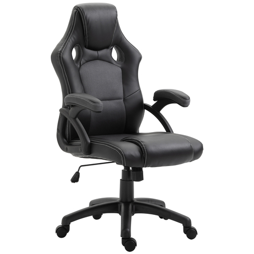 Vinsetto 360¬∞ Swivel Racing Chair Adjustable Height PU Leather